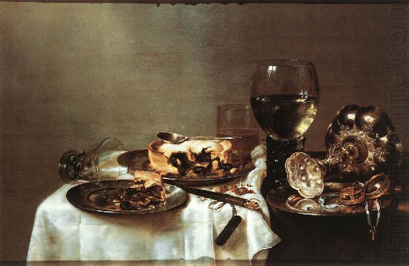 HEDA, Willem Claesz. Breakfast Table with Blackberry Pie sf china oil painting image